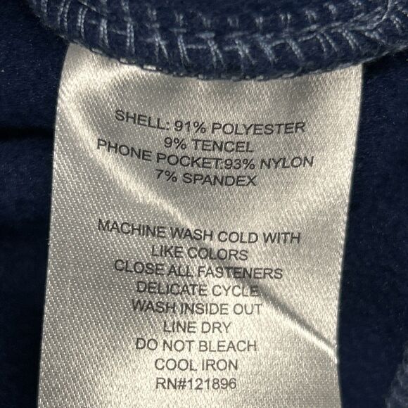 Title Nine Mighty Tunic Womens XL Blue Hoodie Pockets Fleece Full Zip Sweatshirt - Picture 5 of 8